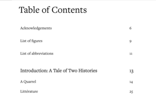 Cover of Table Of Contents